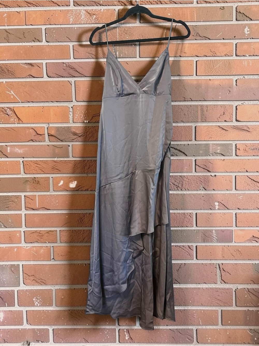 wild fable Gray Satin Slip Maxi Dress
